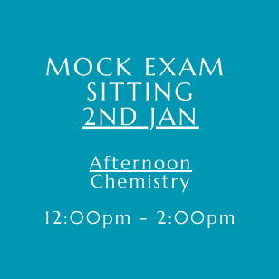 2nd Jan: Official Mock Exam – Chemistry Paper 1 (12pm – 2pm)